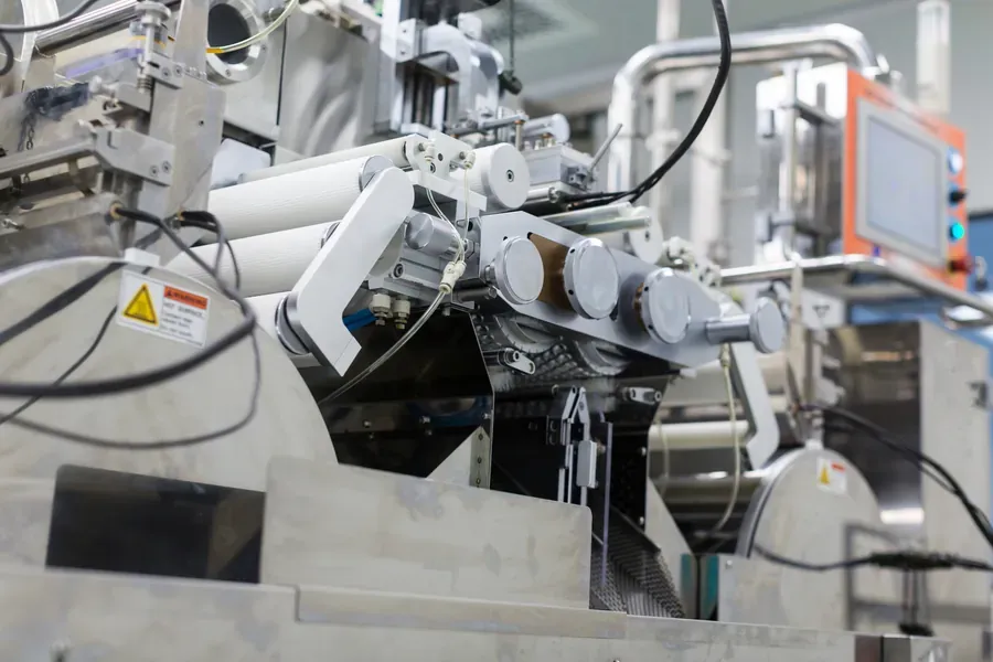A 3D-printed prototype part being inspected on a workbench
